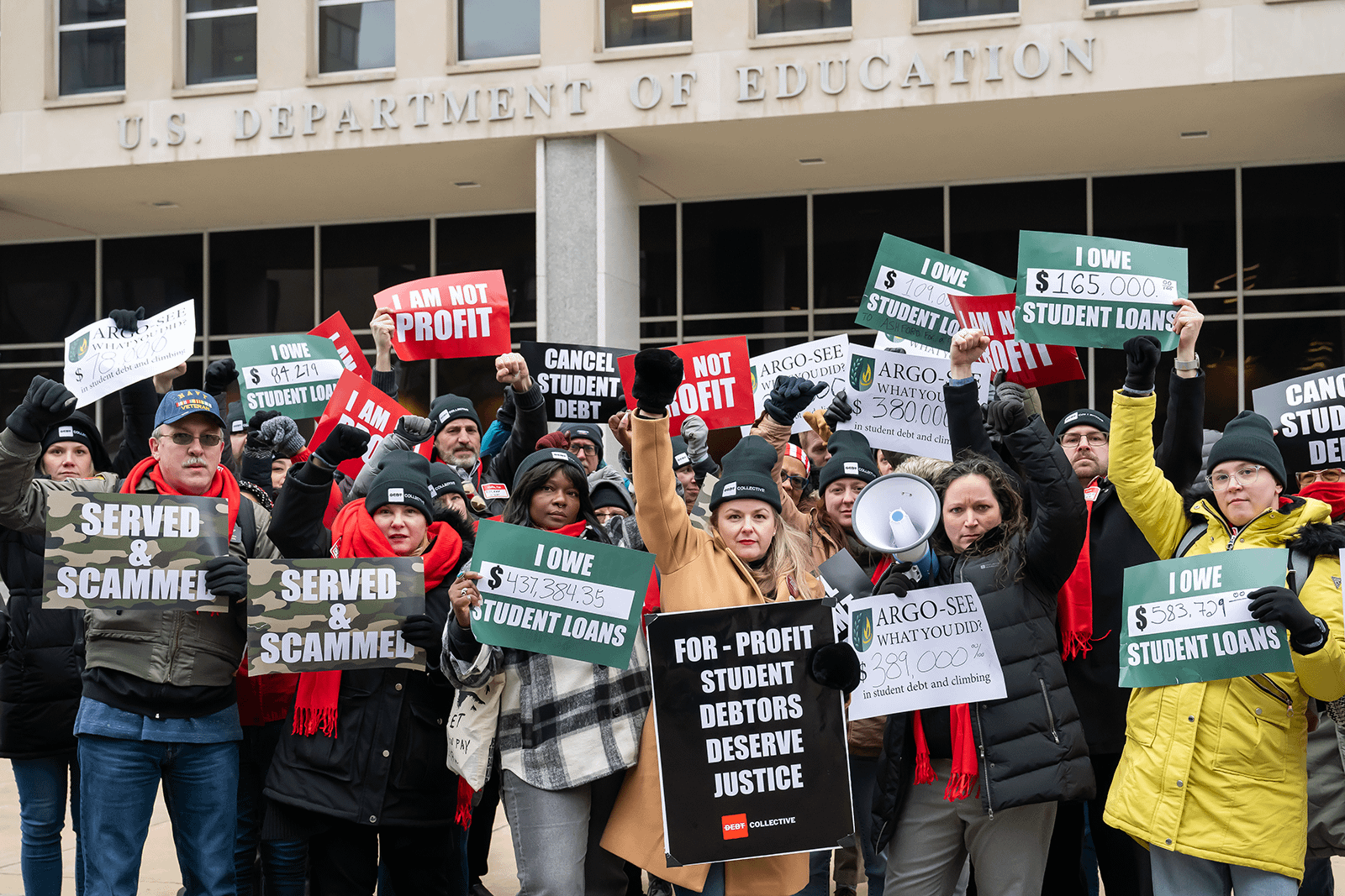 DebtCollective_StudentLoanBorrowerDC_WideEdit-14 for-profit borrowers at the department of education